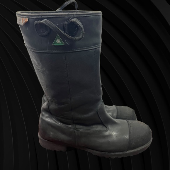 Well Worn Vintage Firefighter Boots Size 13W 13 Wide - Picture 8 of 14